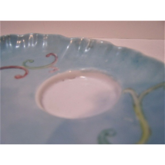 Unusual CFH GDM Limoges Demitasse Cup and Toast Snack Set Pastels Seashells - Picture 4 of 9